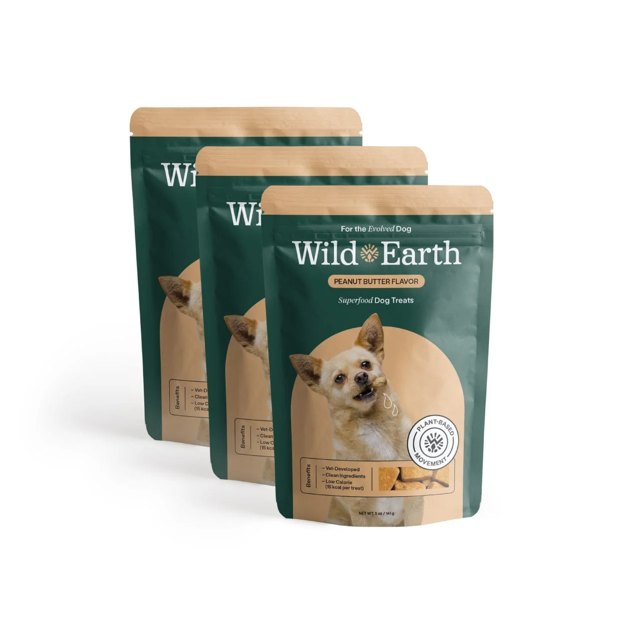 3 Pack - Superfood Dog Treats with Koji (5 oz per bag) by Wild Earth - Image 4