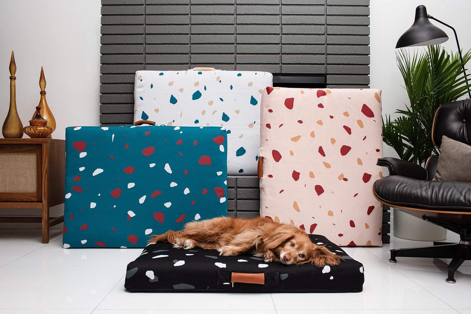 Black Terrazzo | Mid-Century Modern Dog Bed or Bed Cover - Image 7