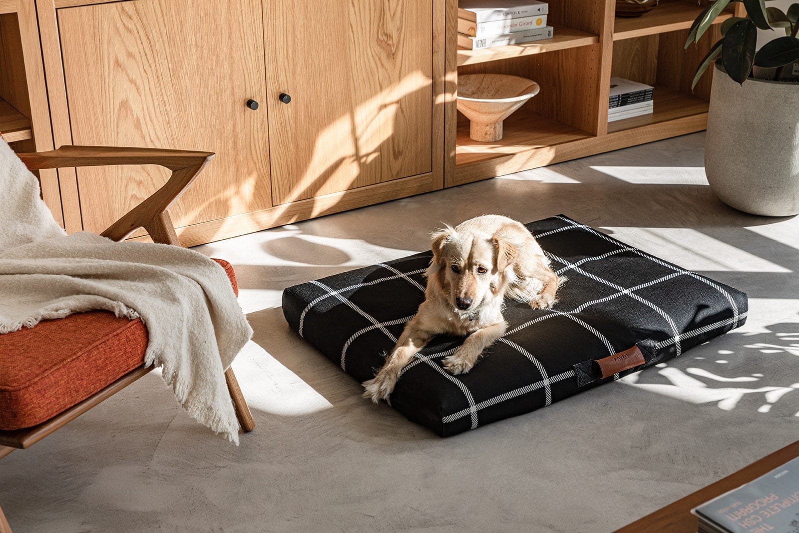 Black Plaid Dog Bed | Dog Bed or Bed Cover - Image 5
