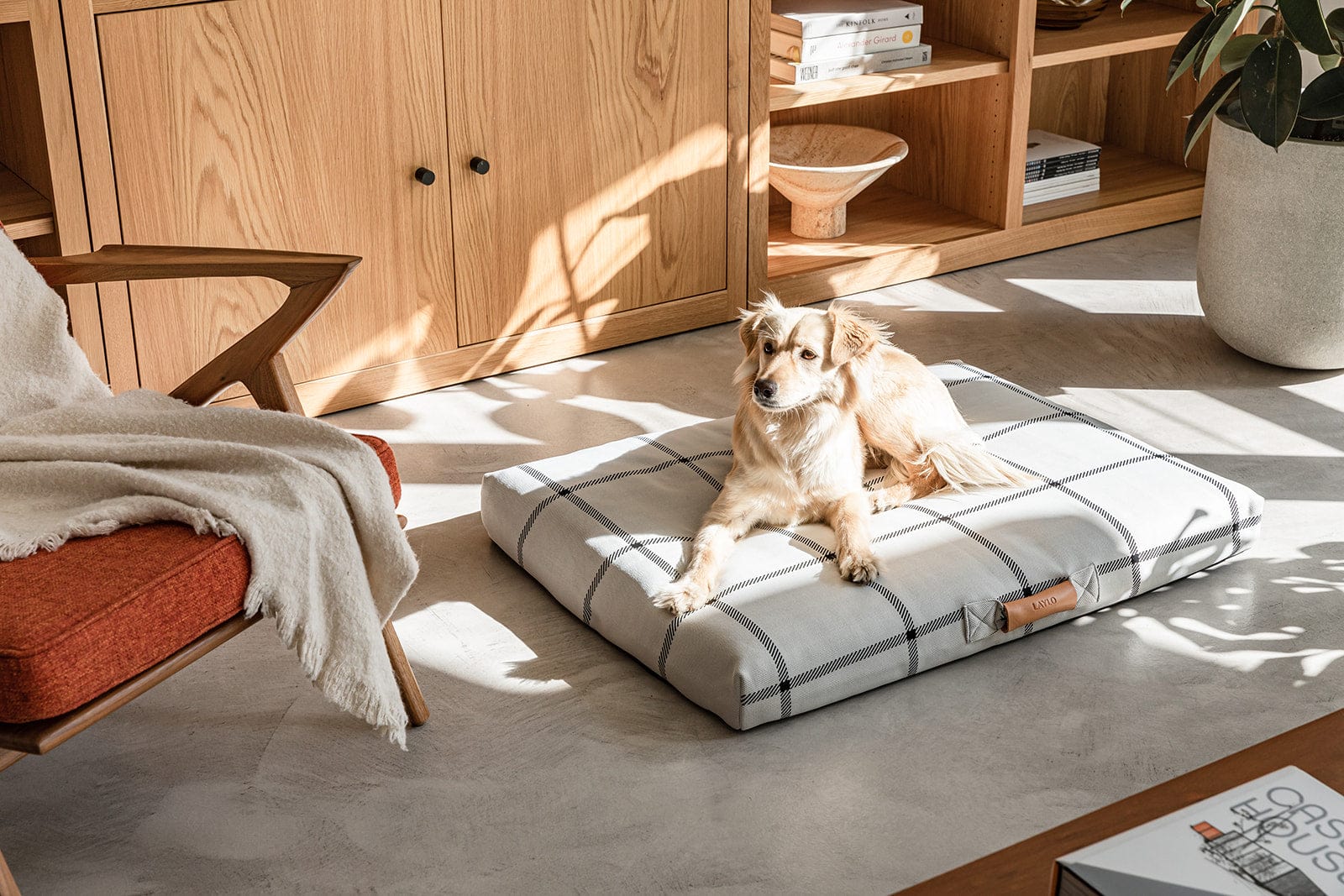 White Plaid | Dog Bed or Bed Cover - Image 3