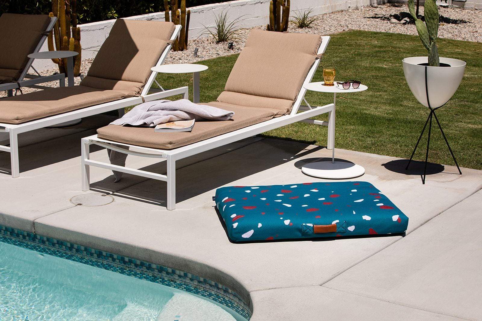 Teal Terrazzo | Mid-Century Modern Dog Bed or Bed Cover - Image 4