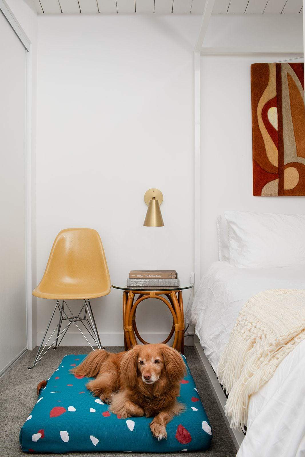 Teal Terrazzo | Mid-Century Modern Dog Bed or Bed Cover - Image 6