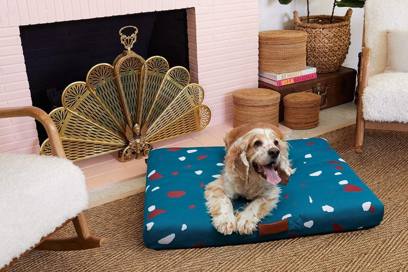 Teal Terrazzo | Mid-Century Modern Dog Bed or Bed Cover - Image 8